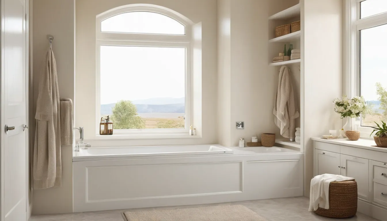 Older homeowner smiling beside a walk-in tub in a bright bathroom in the Pittsburgh area